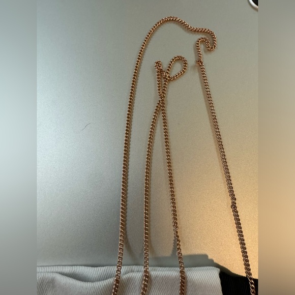 Marc by Marc Jacobs NWT Rose Gold Pendant Bar Tag Chain Long Necklace - Picture 5 of 13